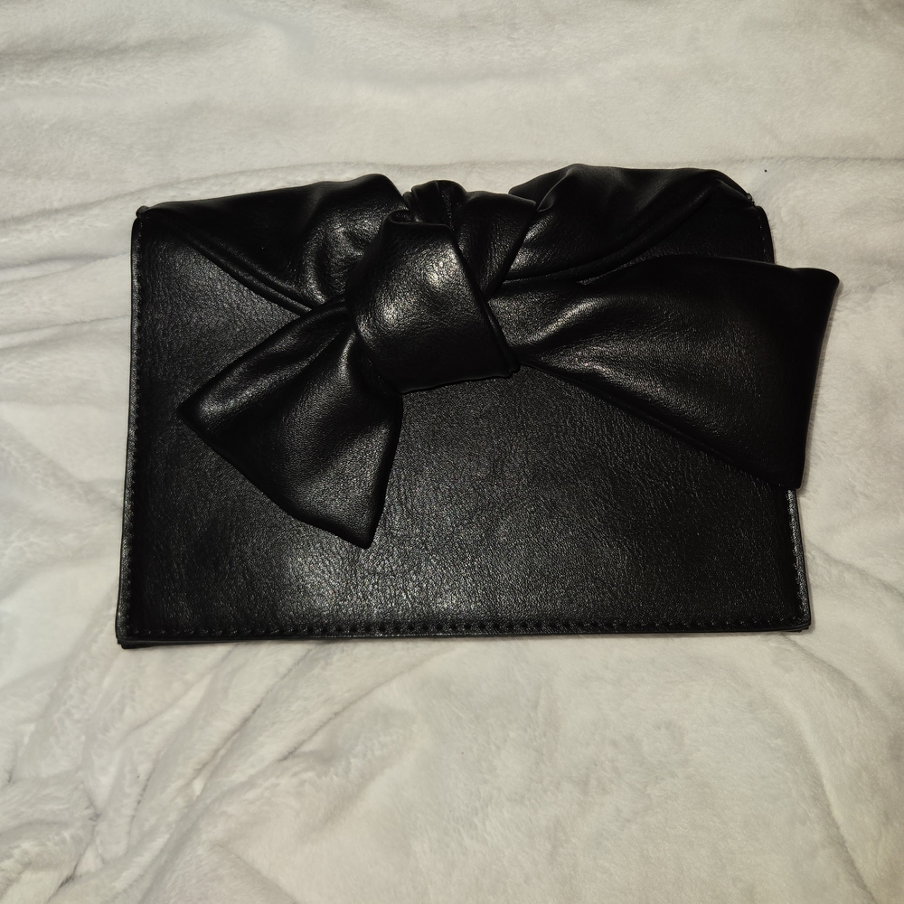 Black Bow Accent Women's Clutch